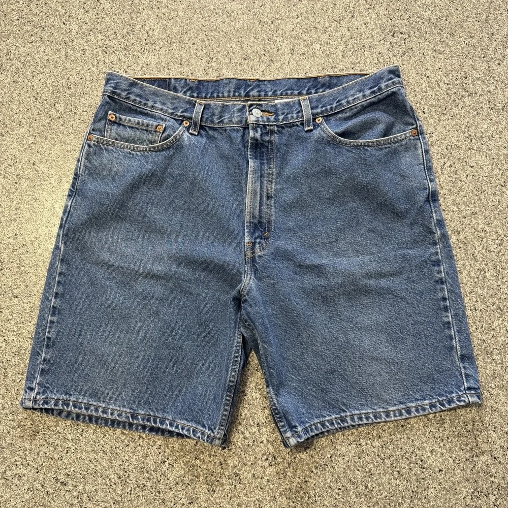 Levis 550 Denim Jean Shorts Mens 40 Vintage Y2K Relaxed Fit 9